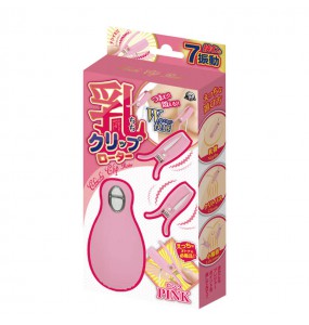 Japan A-ONE Nipple Clamp Vibrator Massager (Pink)